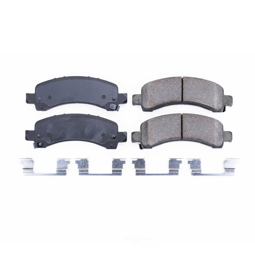 POWER STOP - Power Stop - Rear Z17 Low-Dust Ceramic Brake Pads with Hardware (Rear) - PWS 17-974A