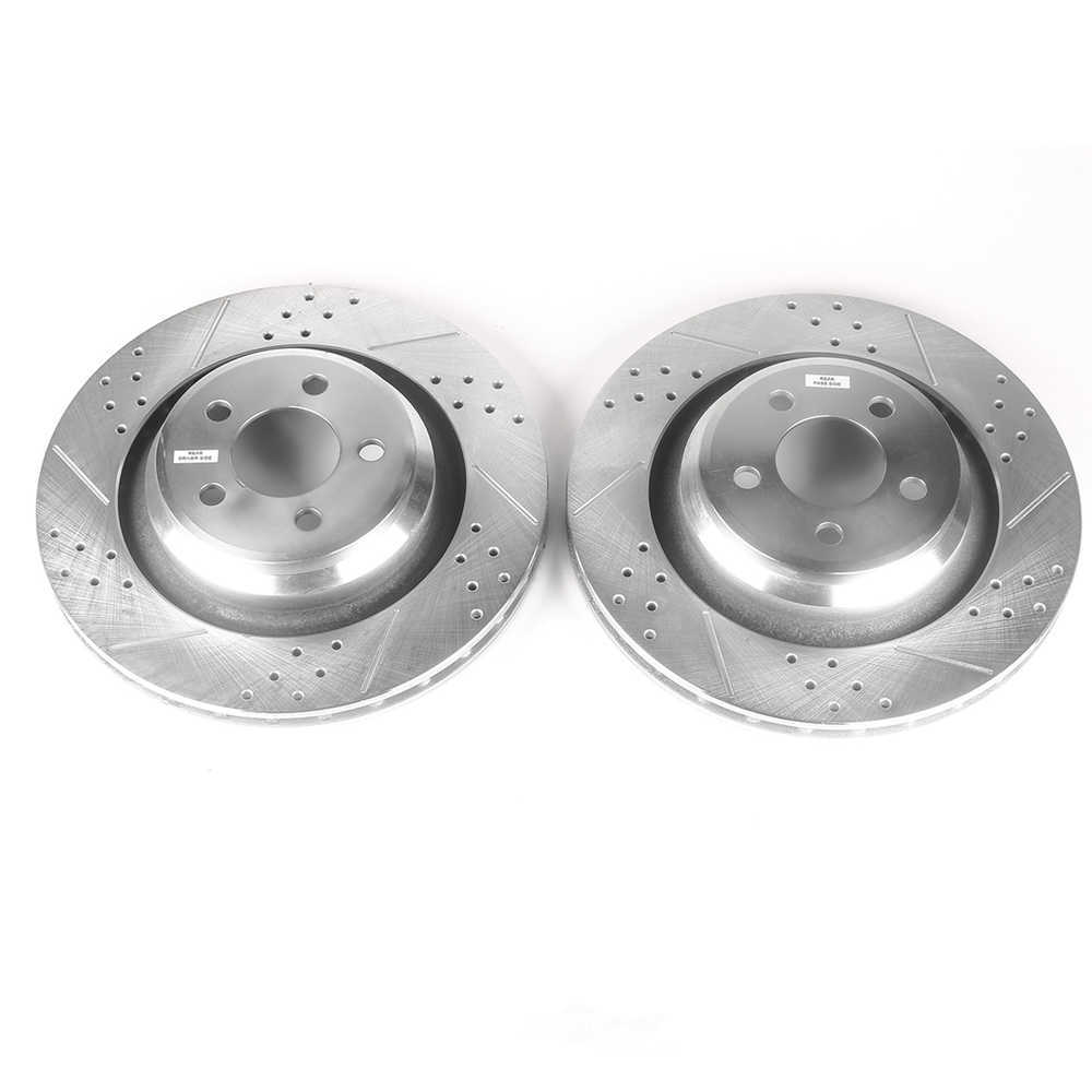 POWER STOP - Power Stop - Rear Drilled, Slotted and Zinc Plated Brake Rotor Pair - Co - PWS AR8775XPR