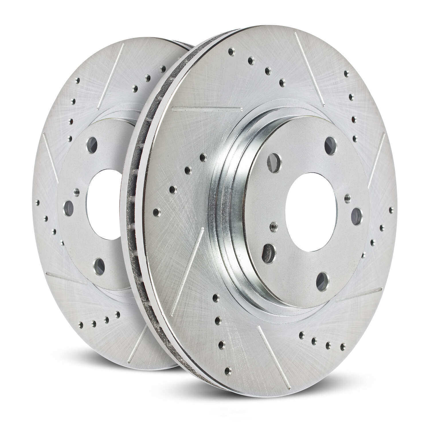 POWER STOP - Power Stop - Front Drilled, Slotted and Zinc Plated Brake Rotor Pair - C (Front) - PWS JBR709XPR