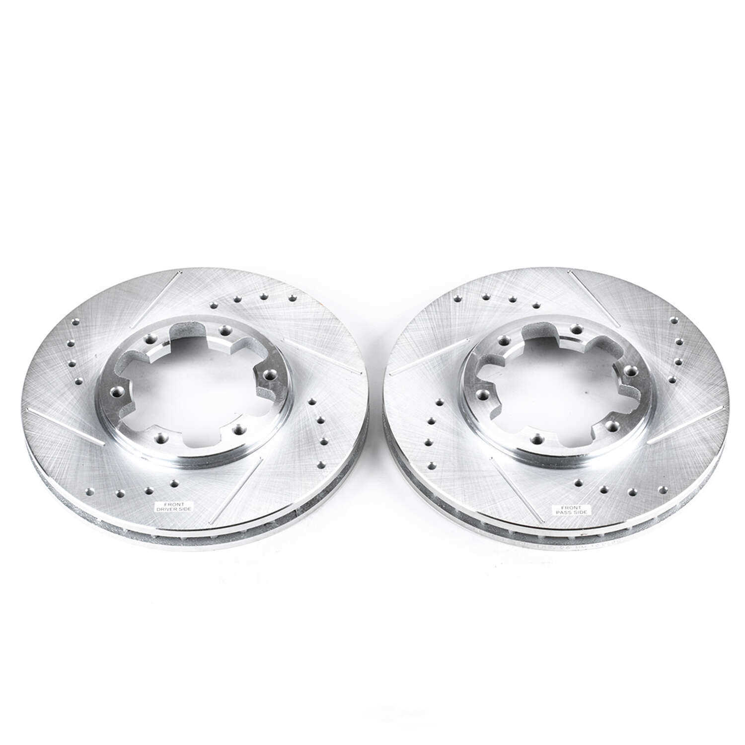 POWER STOP - Power Stop - Front Drilled, Slotted and Zinc Plated Brake Rotor Pair - C - PWS JBR756XPR