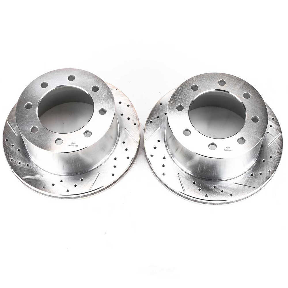 POWER STOP - Power Stop - Rear Drilled, Slotted and Zinc Plated Brake Rotor Pair - Co - PWS AR8646XPR