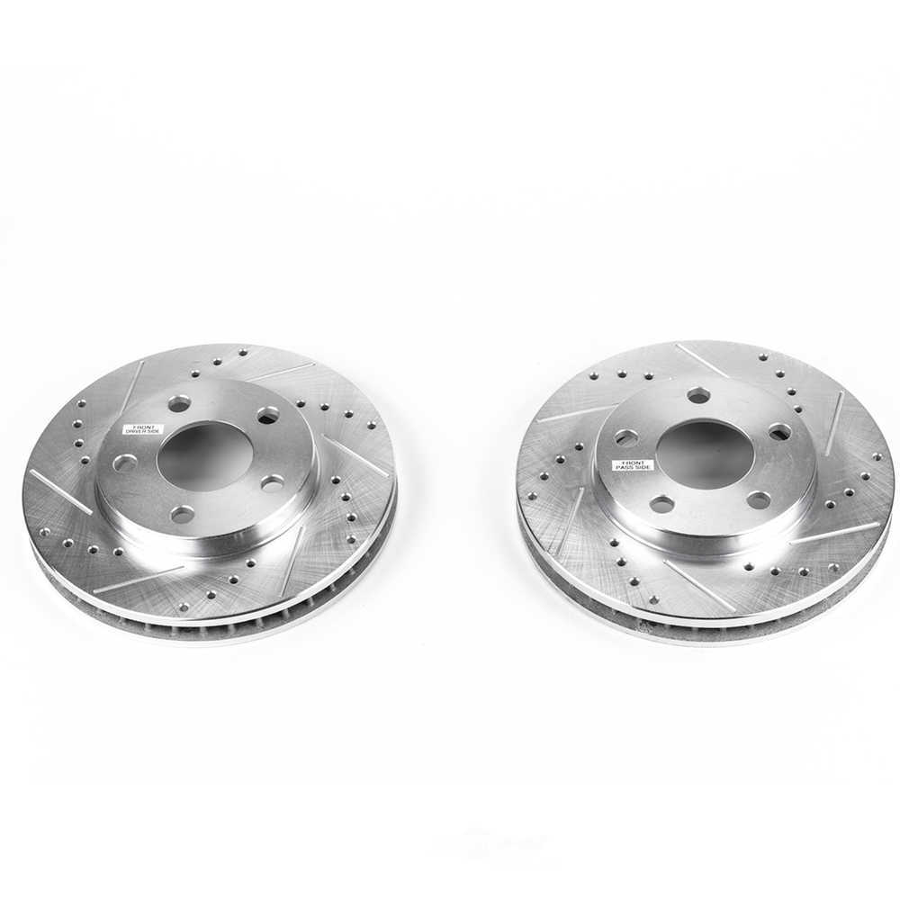 POWER STOP - Power Stop - Front Drilled, Slotted and Zinc Plated Brake Rotor Pair - C (Front) - PWS AR8250XPR