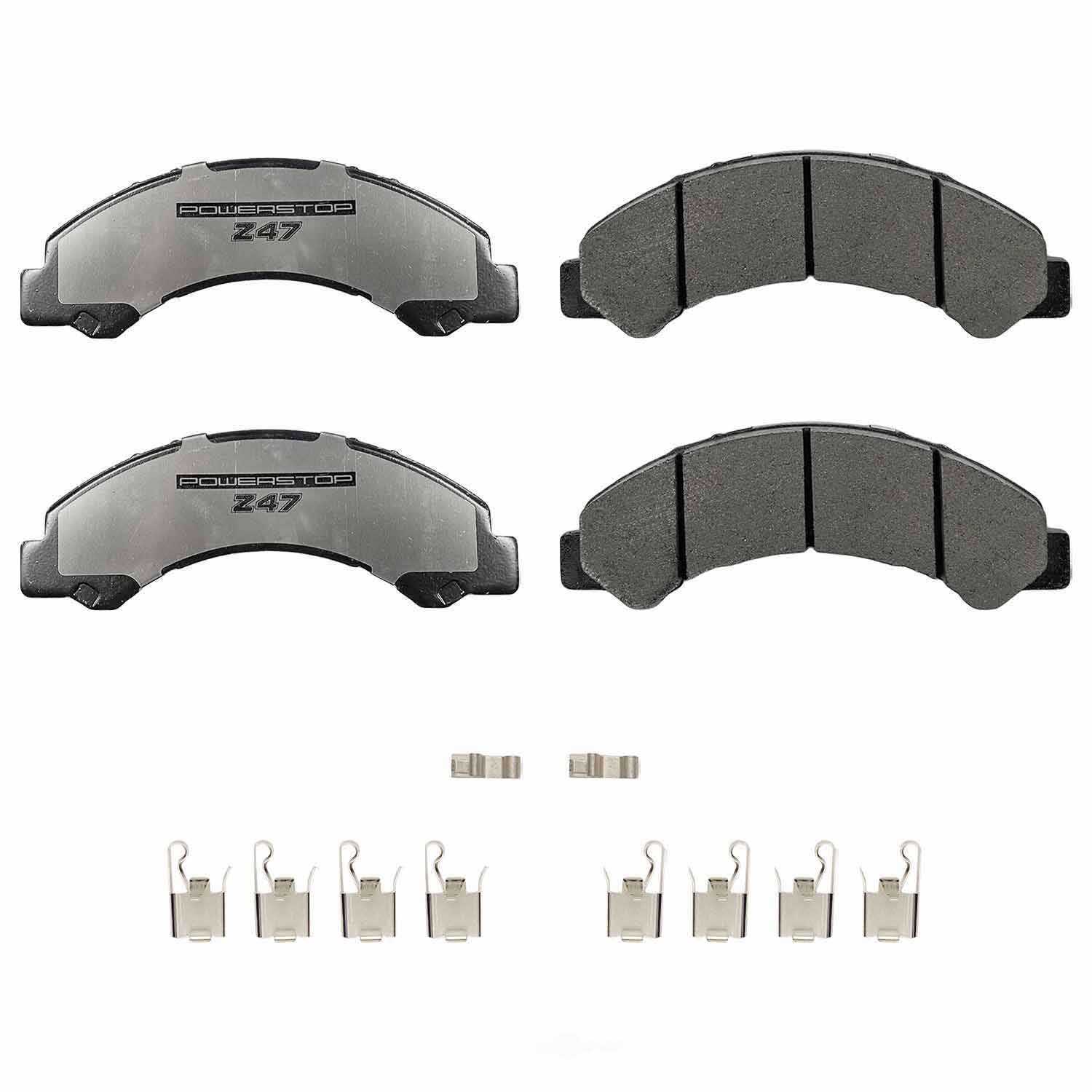 POWER STOP - Power Stop - Front Z47 MD and Fleet Carbon-Fiber Semi-Met Brake Pads wit (Front) - PWS Z47-825