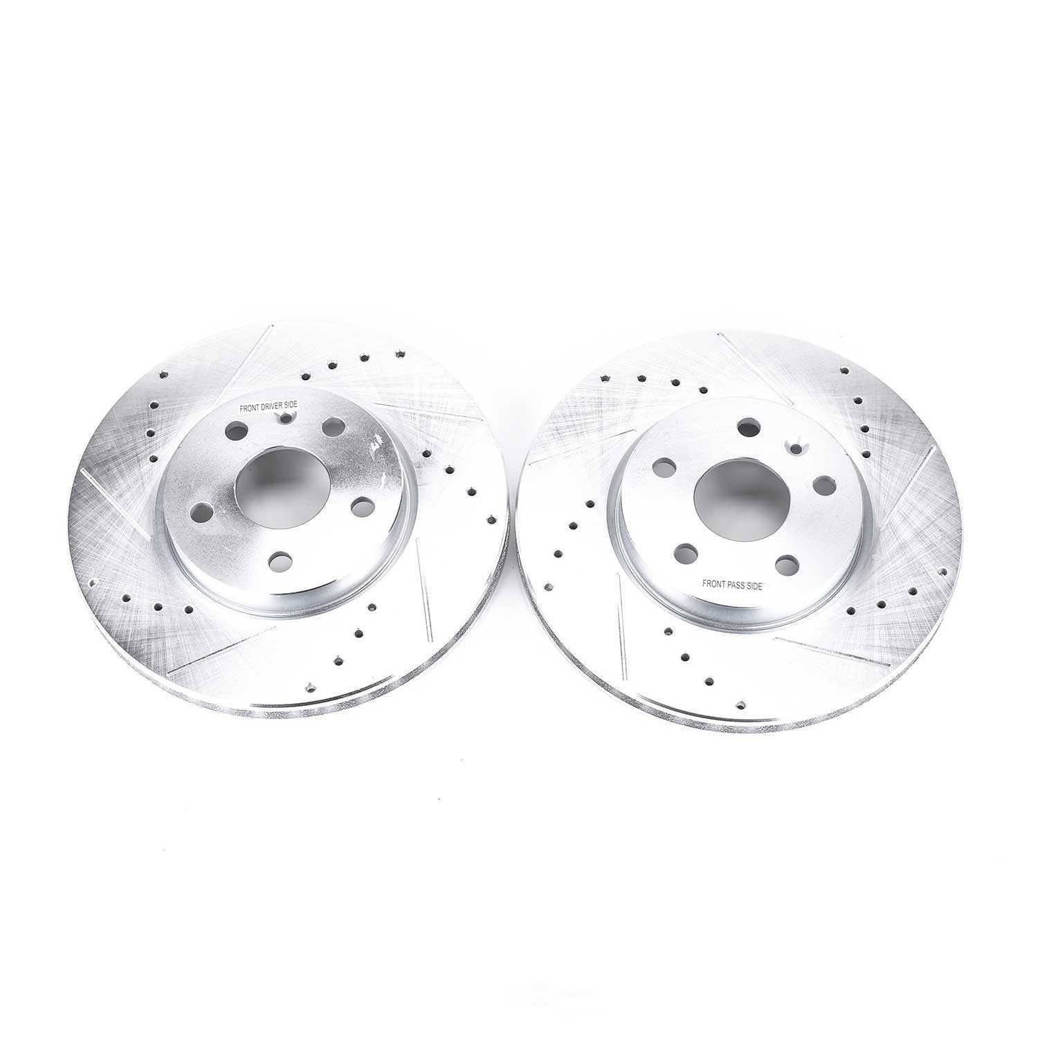 POWER STOP - Power Stop - Front Drilled, Slotted and Zinc Plated Brake Rotor Pair - C - PWS AR82126XPR