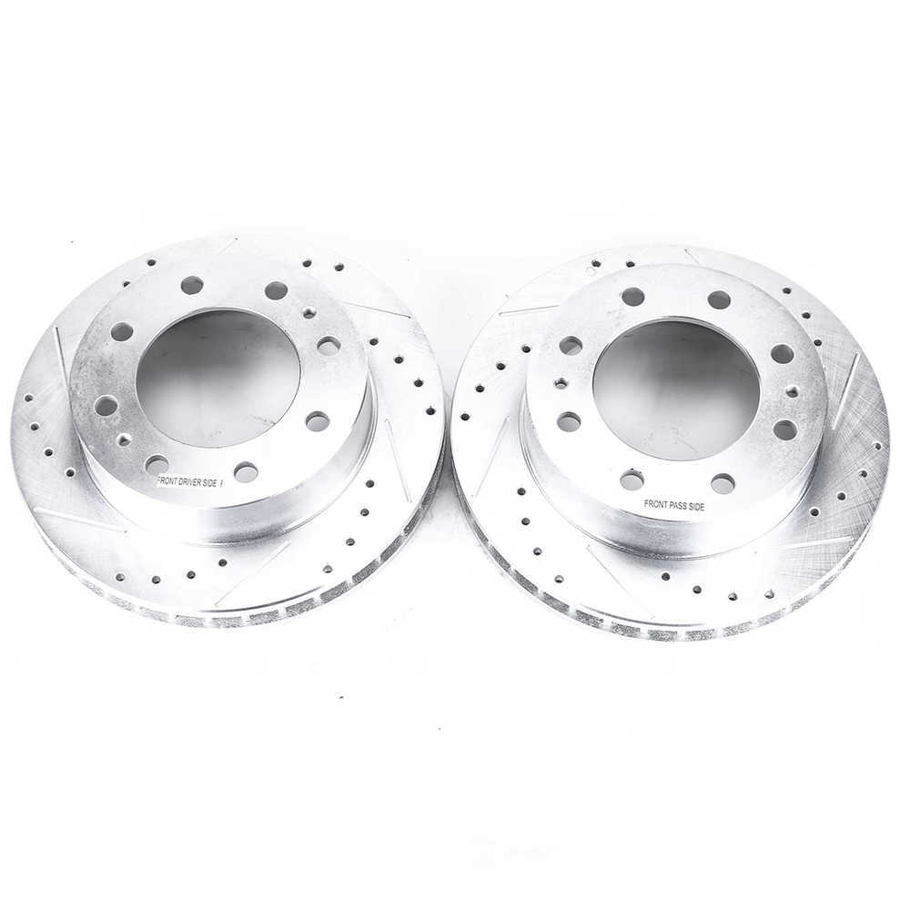 POWER STOP - Power Stop - Front Drilled, Slotted and Zinc Plated Brake Rotor Pair - C - PWS AR8642XPR