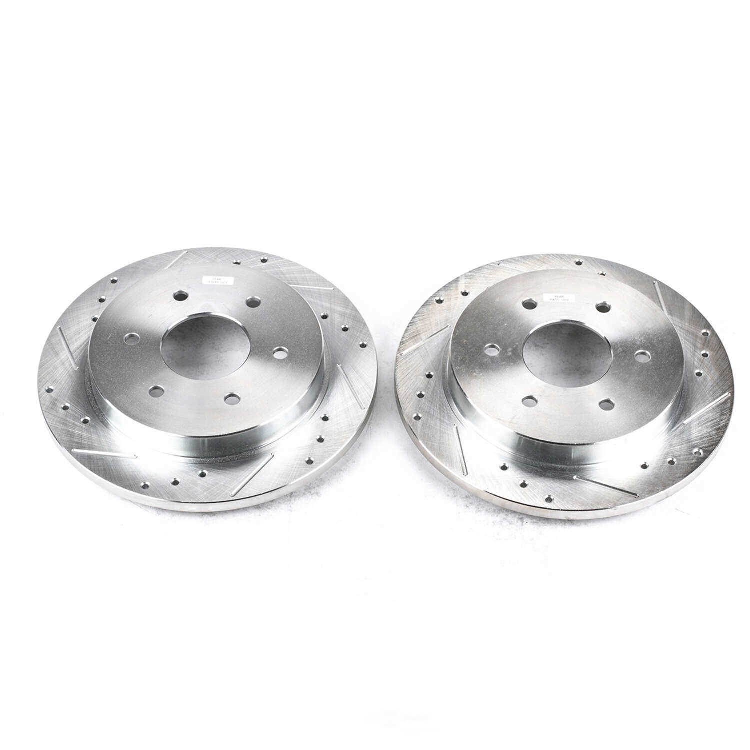 POWER STOP - Power Stop - Rear Drilled, Slotted and Zinc Plated Brake Rotor Pair - Co (Rear) - PWS JBR994XPR