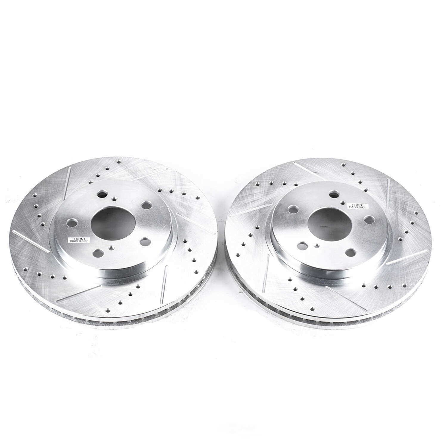 POWER STOP - Power Stop - Front Drilled, Slotted and Zinc Plated Brake Rotor Pair - C (Front) - PWS JBR972XPR