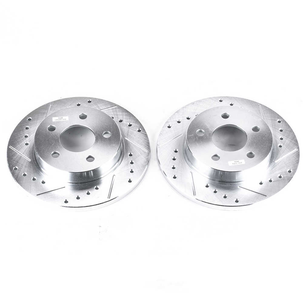 POWER STOP - Power Stop - Rear Drilled, Slotted and Zinc Plated Brake Rotor Pair - Co - PWS AR8295XPR