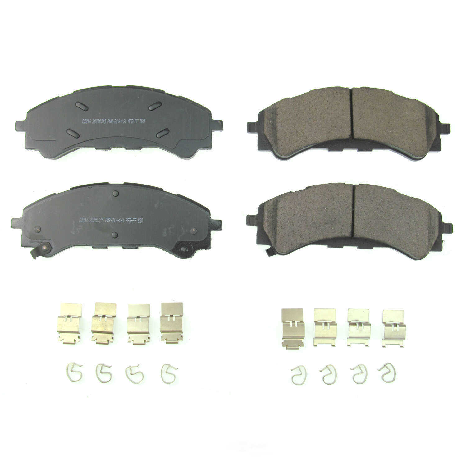 POWER STOP - Power Stop - Front Z17 Low-Dust Ceramic Brake Pads with Hardware - PWS 17-2216