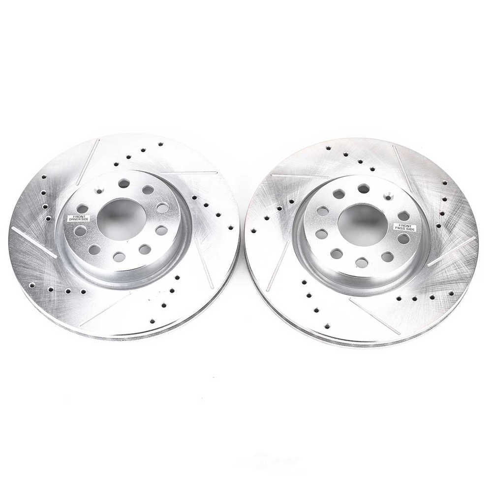 POWER STOP - Power Stop - Front Drilled, Slotted and Zinc Plated Brake Rotor Pair - C (Front) - PWS EBR898XPR