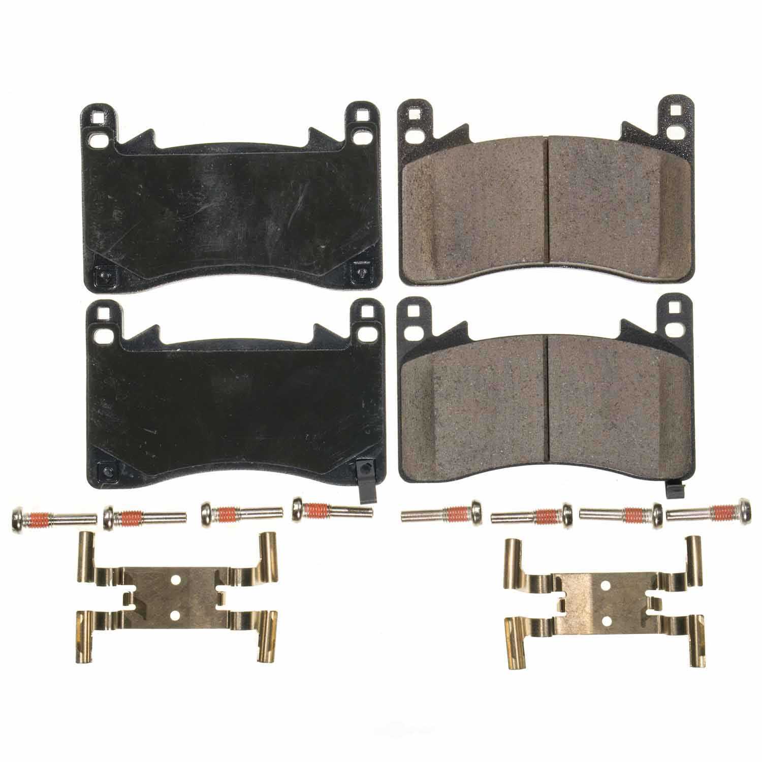 POWER STOP - Power Stop - Front Z17 Low-Dust Ceramic Brake Pads with Hardware - PWS 17-2418