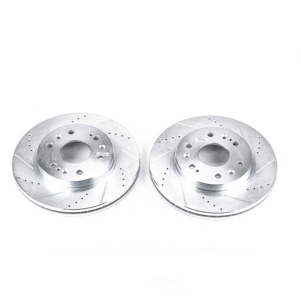 POWER STOP - Power Stop - Front Drilled, Slotted and Zinc Plated Brake Rotor Pair - C - PWS AR8654XPR
