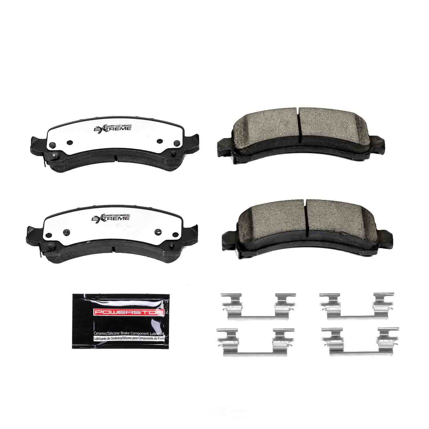 POWER STOP - Z36 Truck and Tow Carbon Fiber-Ceramic Brake Pads with Hardware - PWS Z36-974
