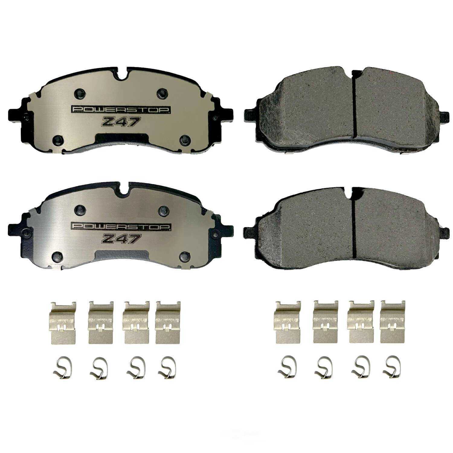 POWER STOP - Power Stop - Front Z47 MD and Fleet Carbon-Fiber Semi-Met Brake Pads wit (Front) - PWS Z47-2423