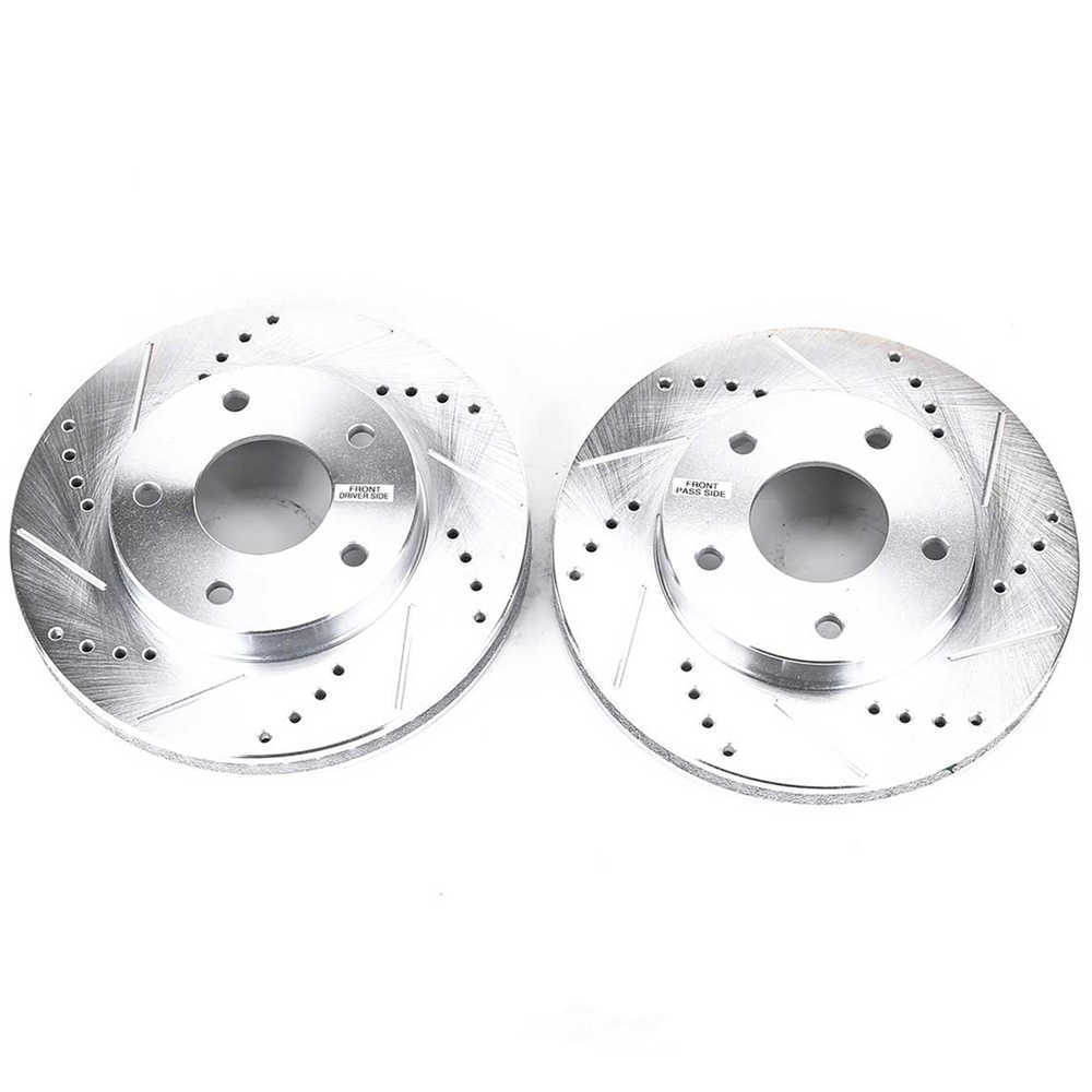 POWER STOP - Power Stop - Front Drilled, Slotted and Zinc Plated Brake Rotor Pair - C (Front) - PWS AR8638XPR