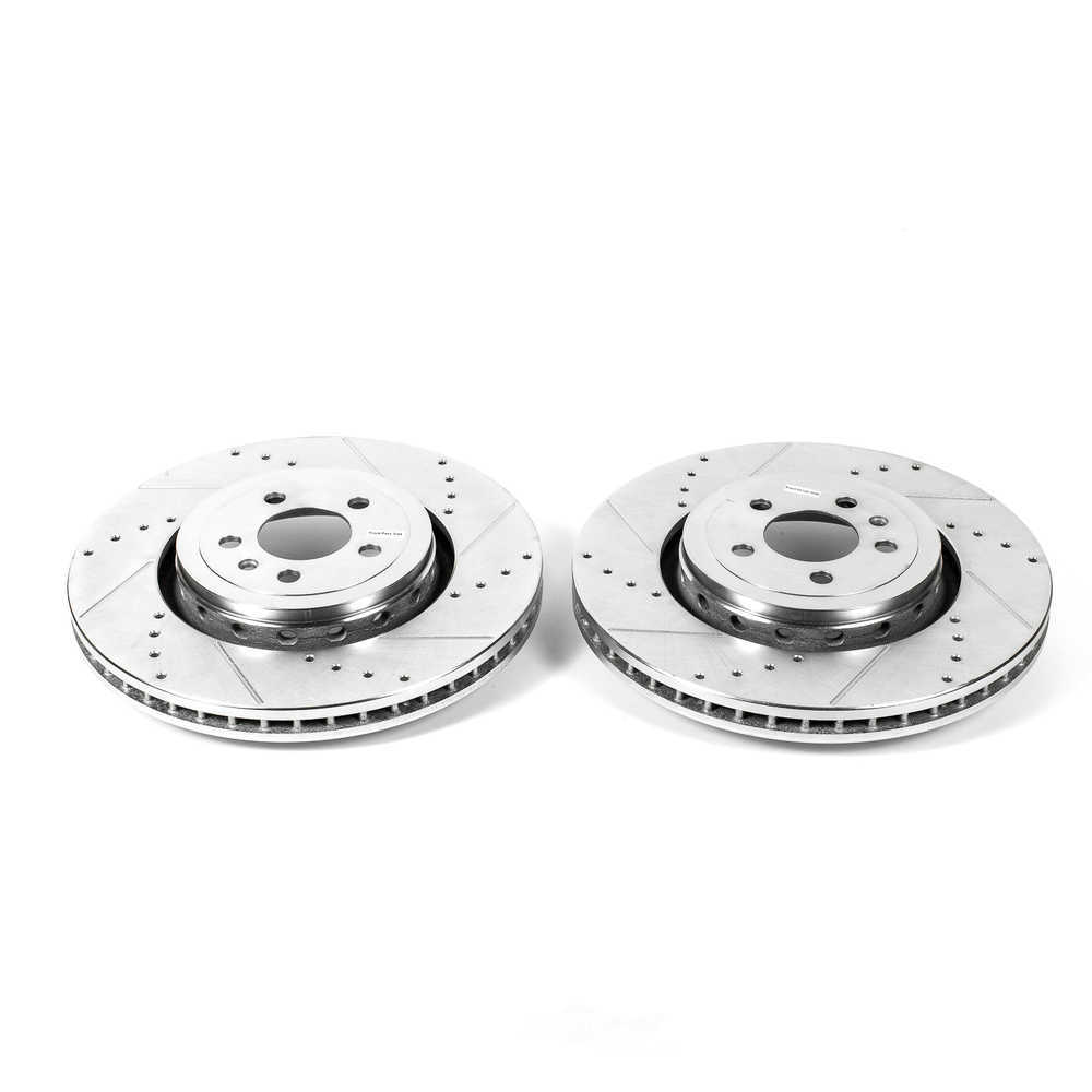 POWER STOP - Power Stop - Front Drilled, Slotted and Zinc Plated Brake Rotor Pair - C - PWS AR83092XPR