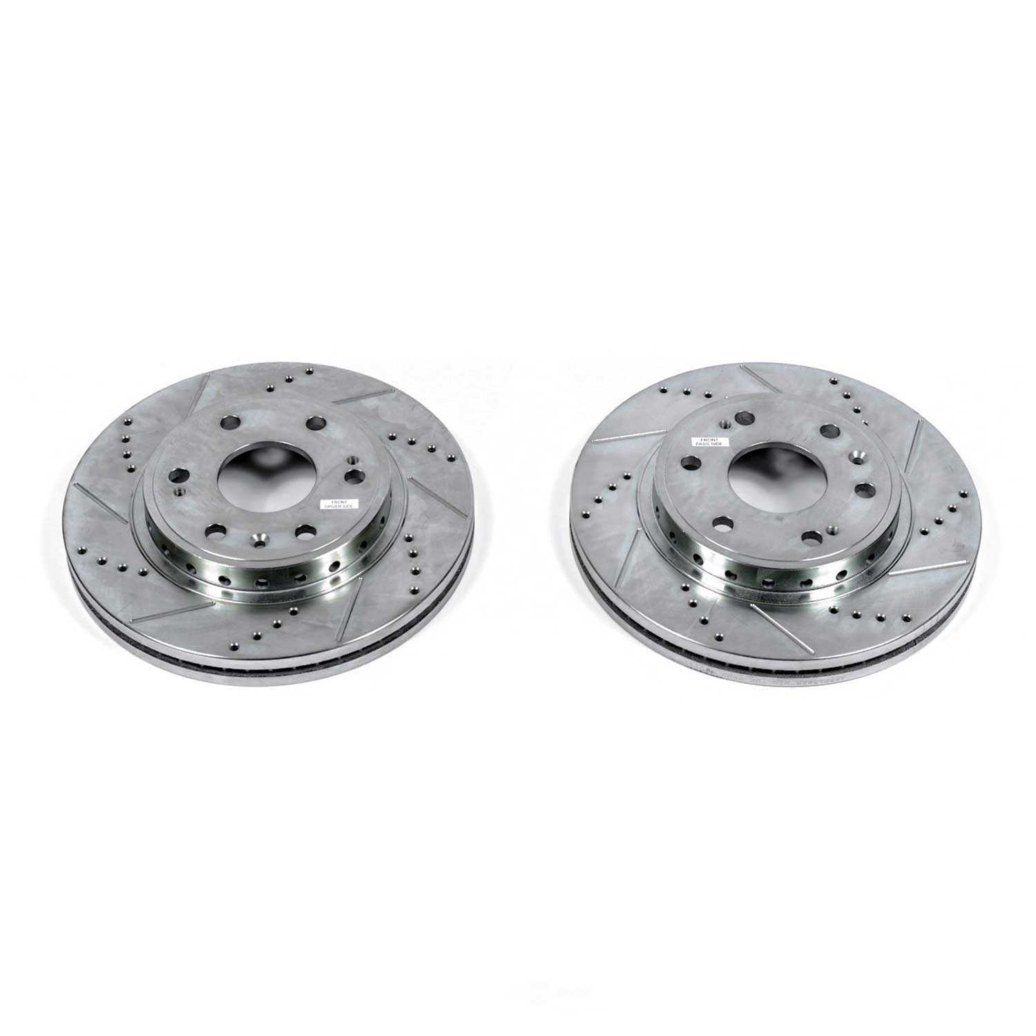 POWER STOP - Power Stop - Front Drilled, Slotted and Zinc Plated Brake Rotor Pair - C - PWS AR82132XPR