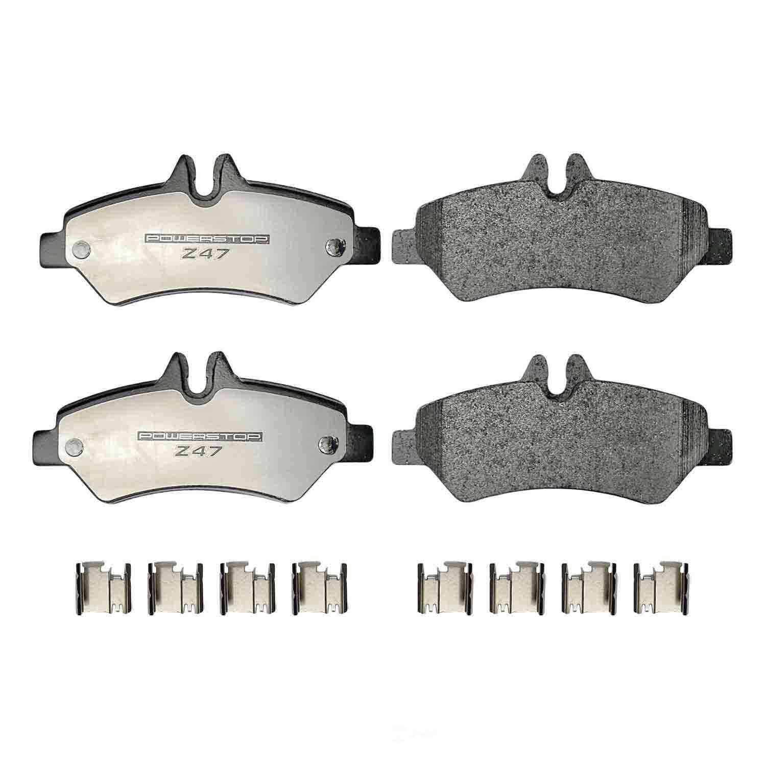 POWER STOP - Power Stop - Rear Z47 MD and Fleet Carbon-Fiber Semi-Met Brake Pads with - PWS Z47-1317