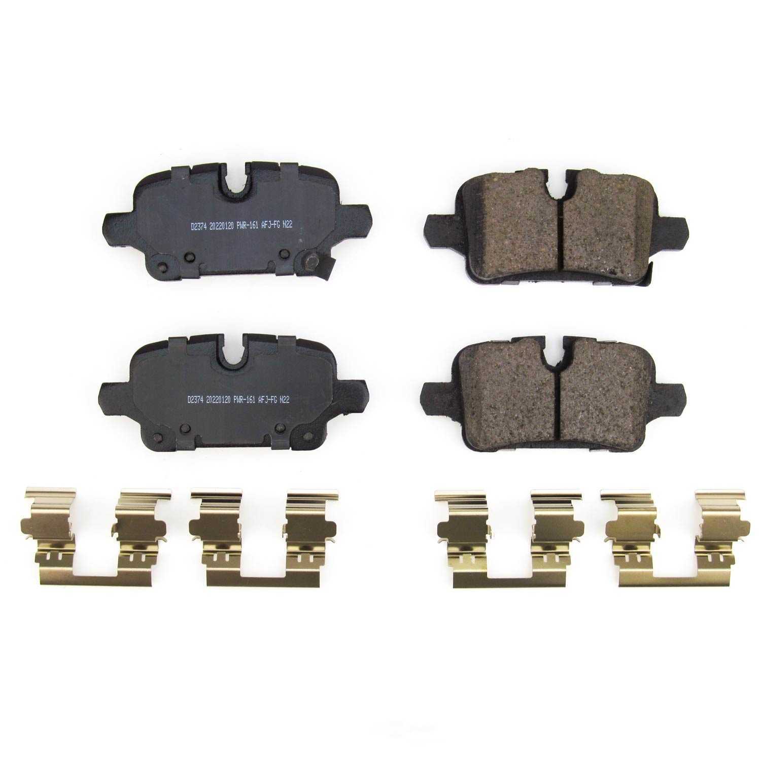 POWER STOP - Power Stop - Rear Z17 Low-Dust Ceramic Brake Pads with Hardware - PWS 17-2374