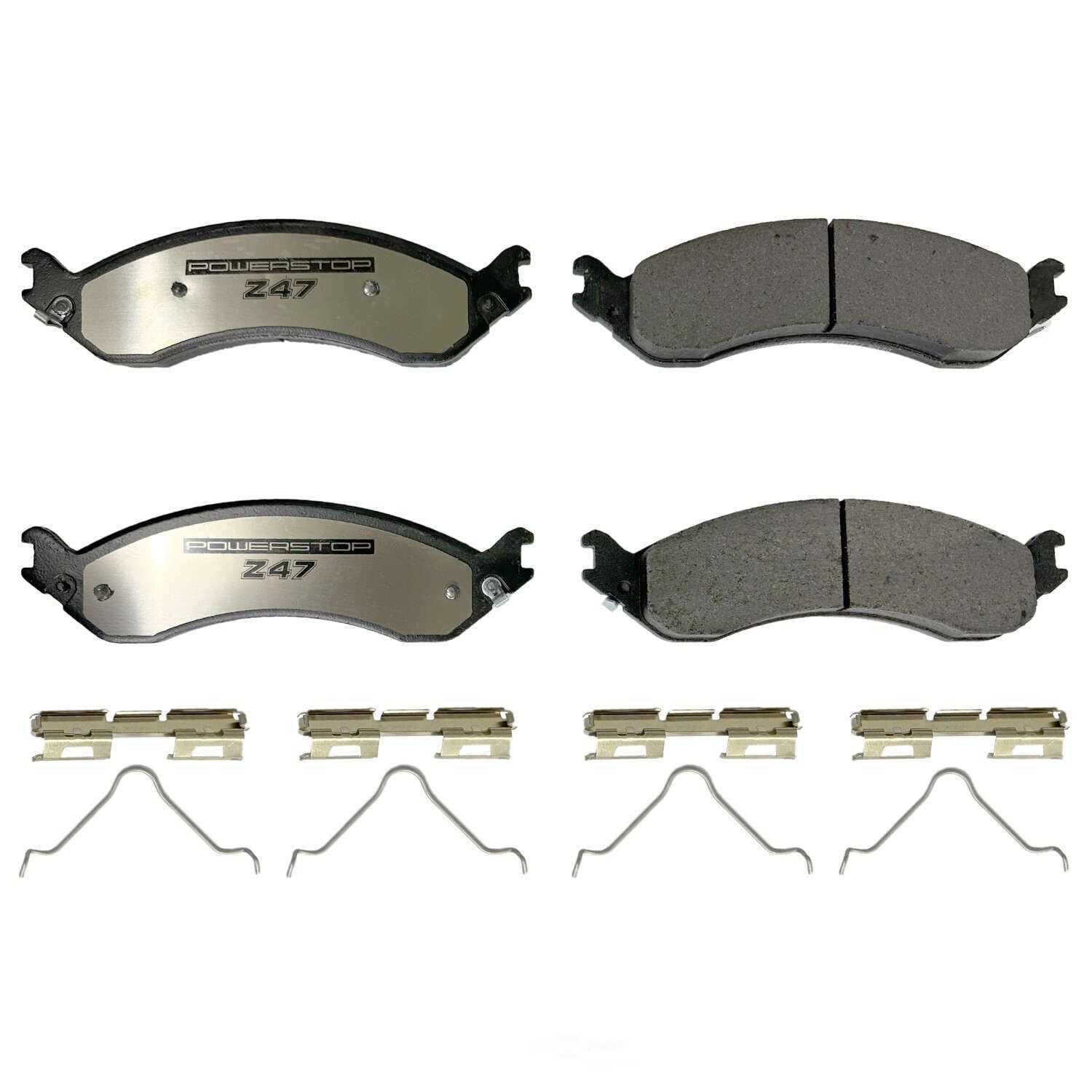 POWER STOP - Power Stop - Rear Z47 MD and Fleet Carbon-Fiber Semi-Met Brake Pads with - PWS Z47-2406