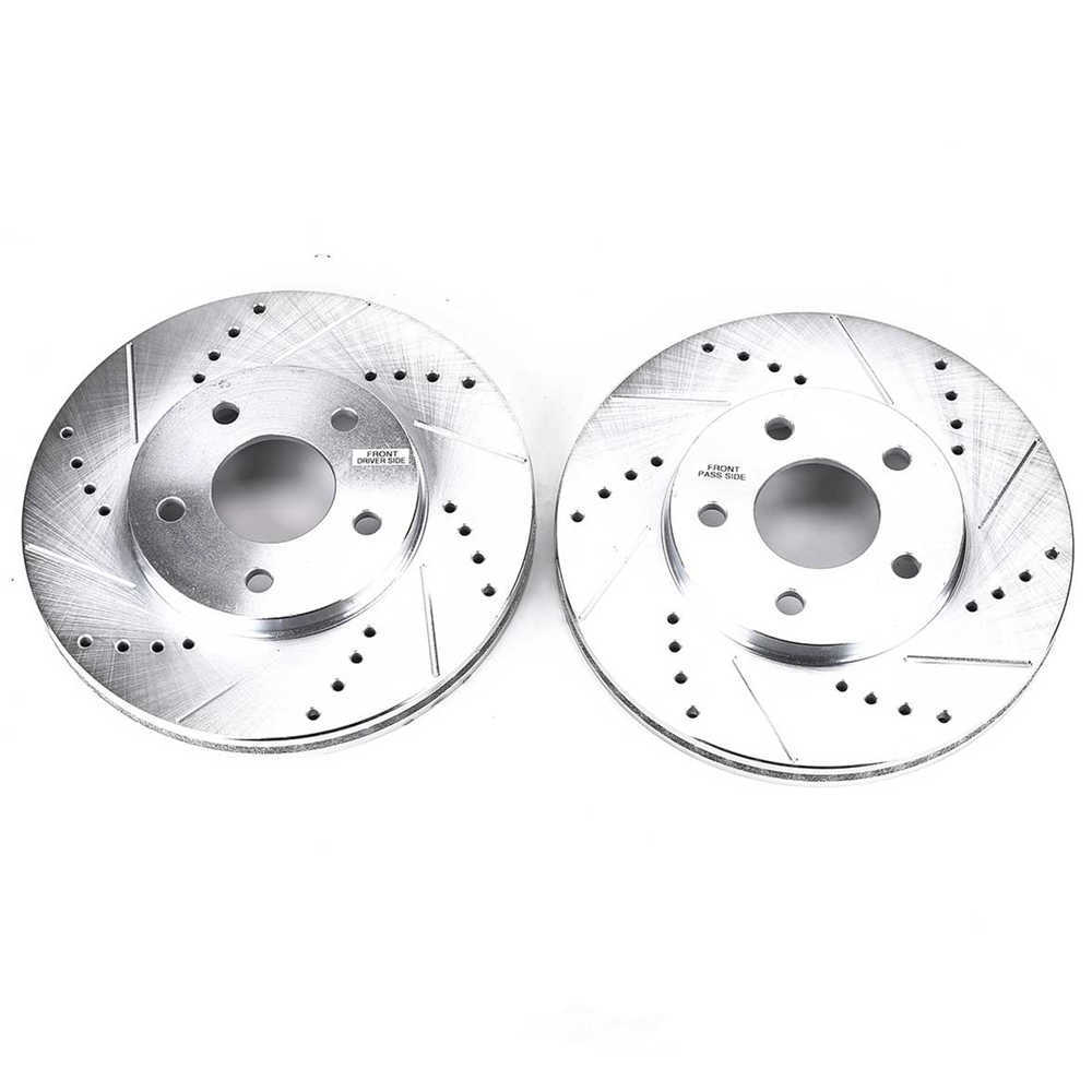 POWER STOP - Power Stop - Front Drilled, Slotted and Zinc Plated Brake Rotor Pair - C (Front) - PWS AR82116XPR