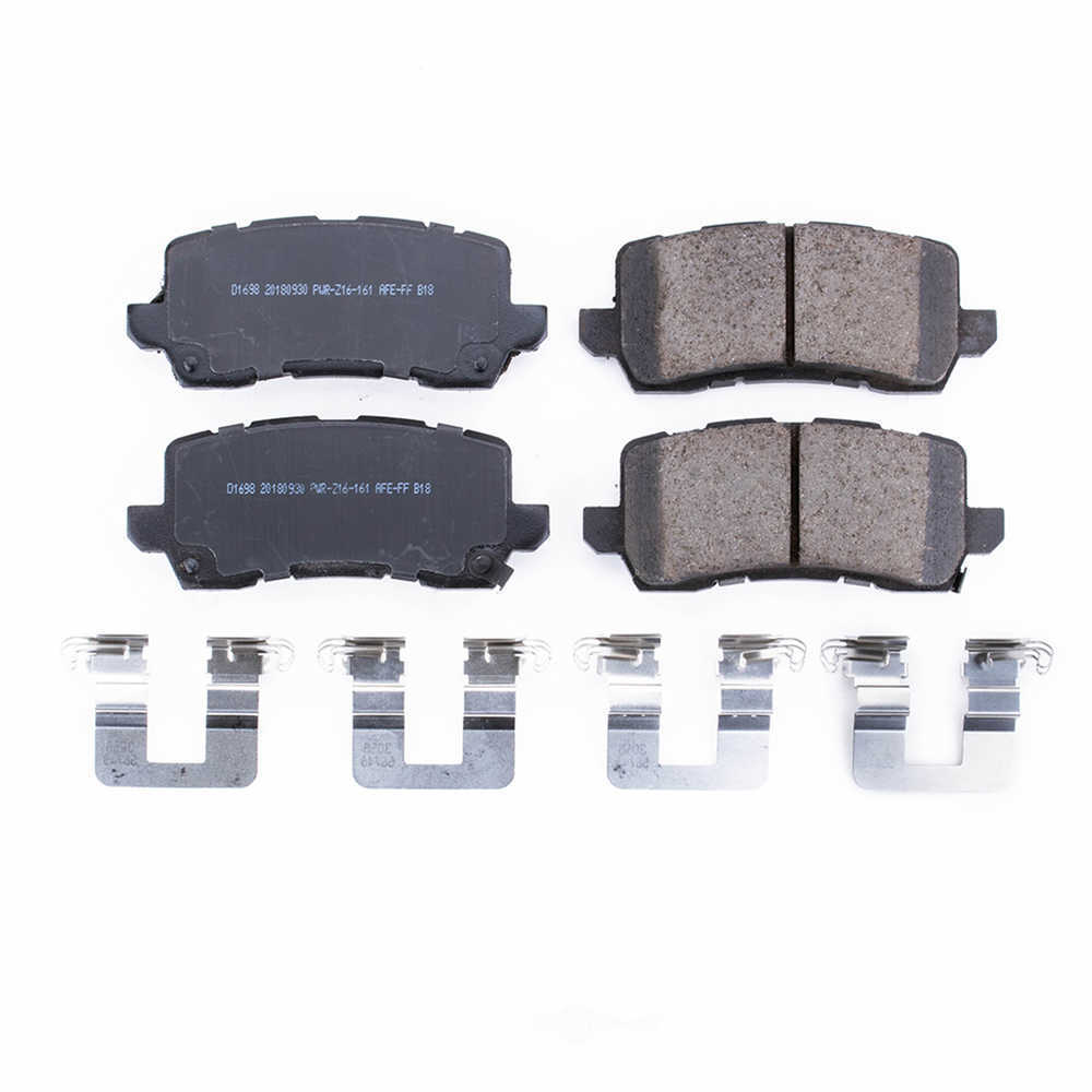 POWER STOP - Z17 Evolution Clean Ride Ceramic Brake Pads with Hardware - PWS 17-1698