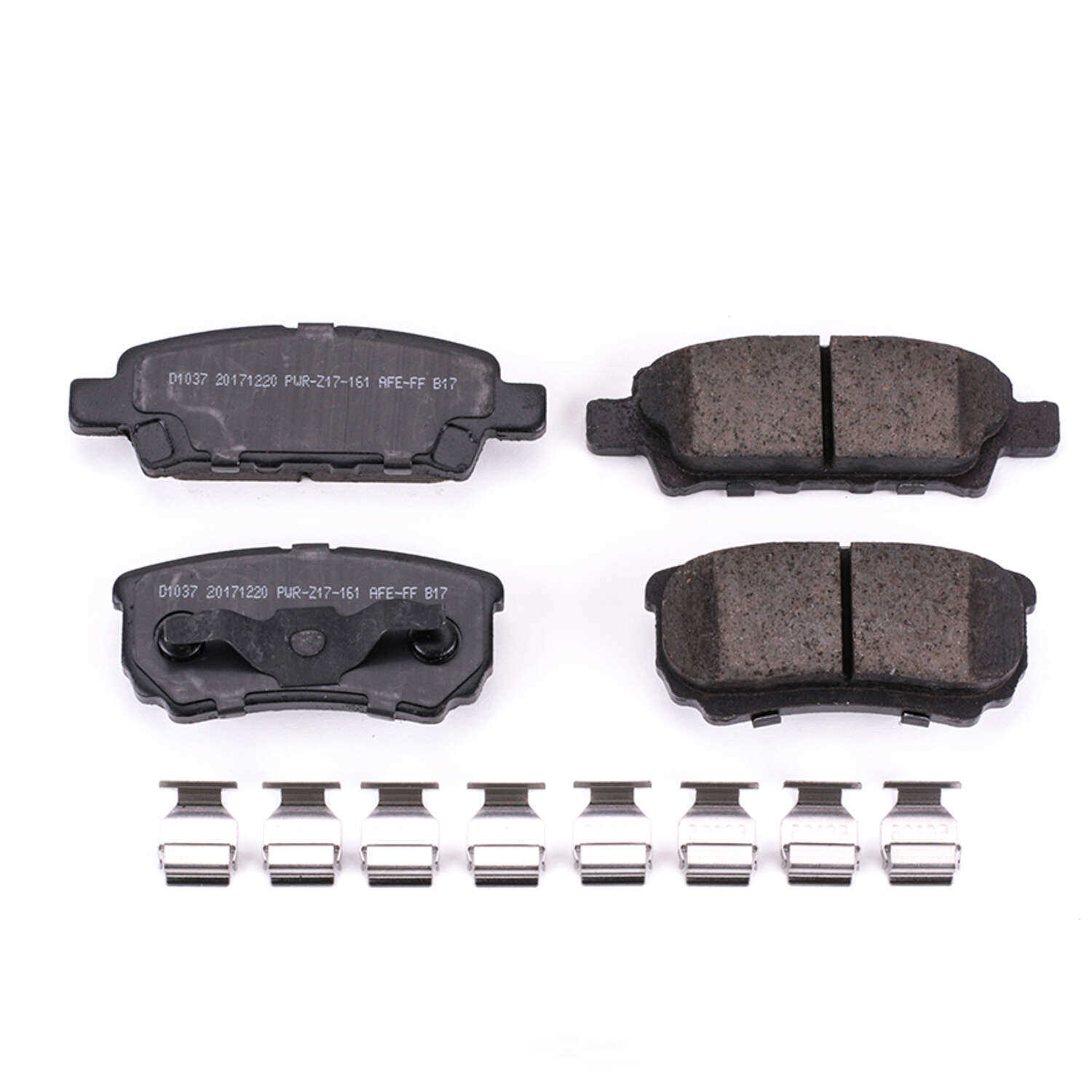 POWER STOP - Z17 Evolution Clean Ride Ceramic Brake Pads with Hardware - PWS 17-1037