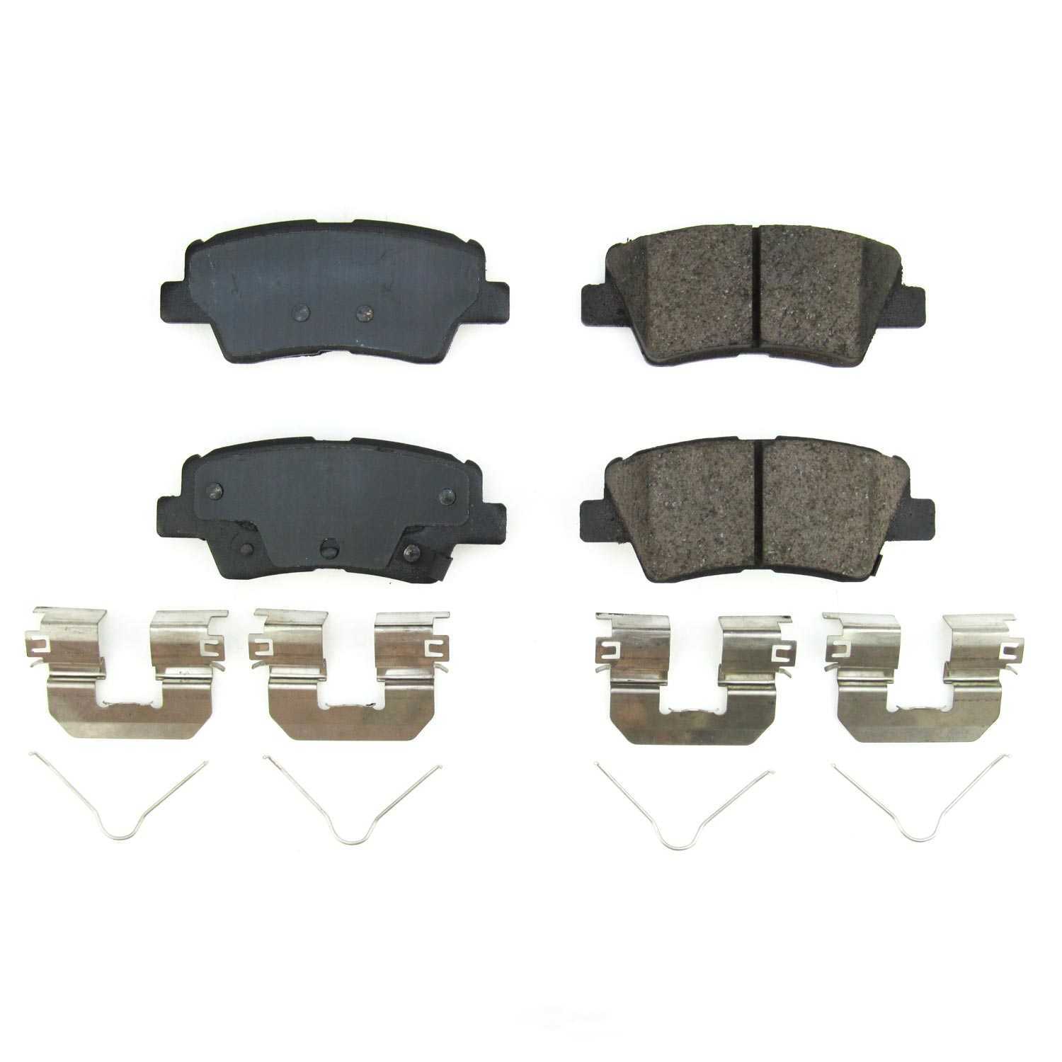 POWER STOP - Power Stop - Rear Z17 Low-Dust Ceramic Brake Pads with Hardware (Rear) - PWS 17-2098