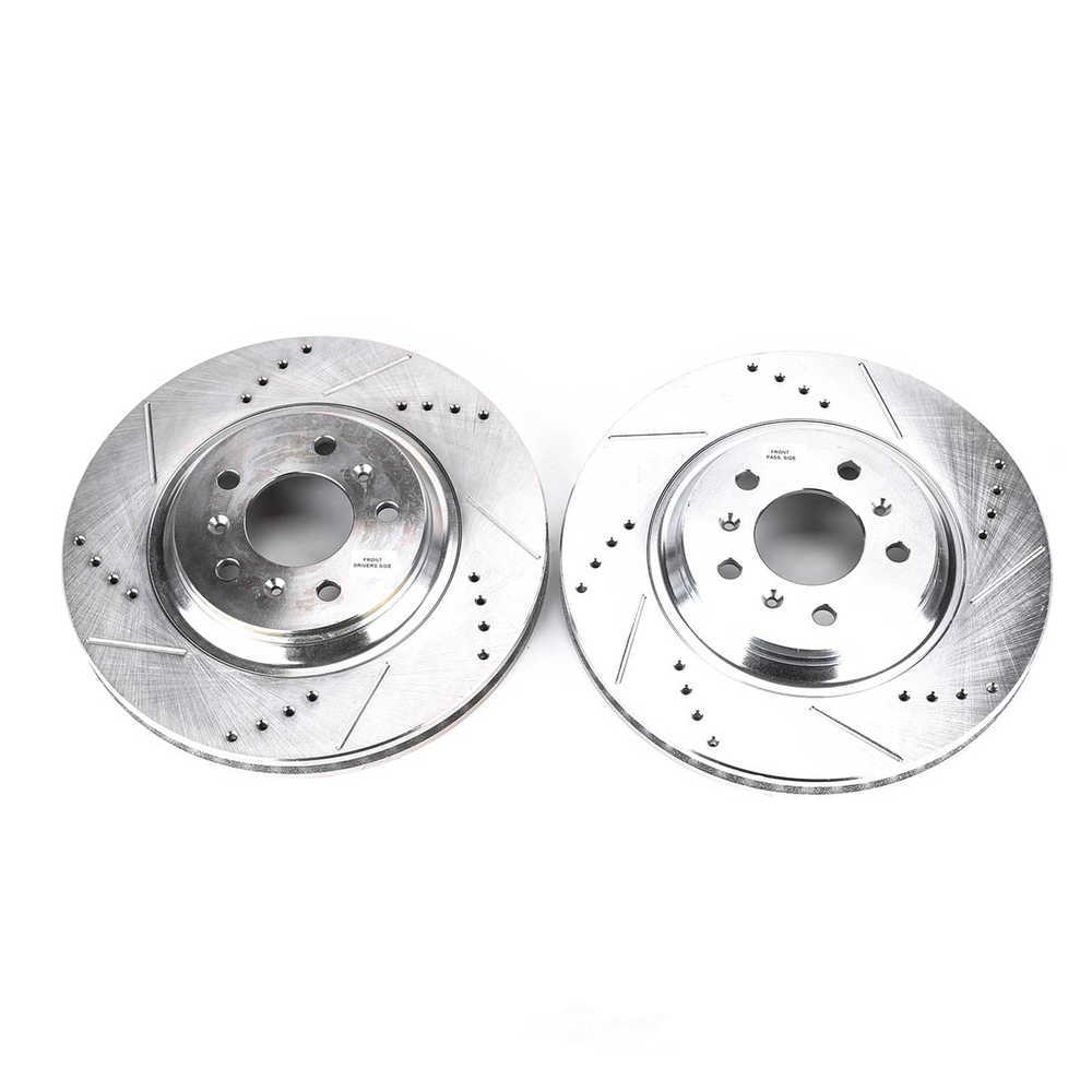 POWER STOP - Power Stop - Front Drilled, Slotted and Zinc Plated Brake Rotor Pair - C - PWS AR82121XPR