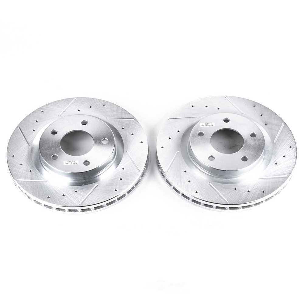 POWER STOP - Power Stop - Front Drilled, Slotted and Zinc Plated Brake Rotor Pair - C (Front) - PWS AR8369XPR