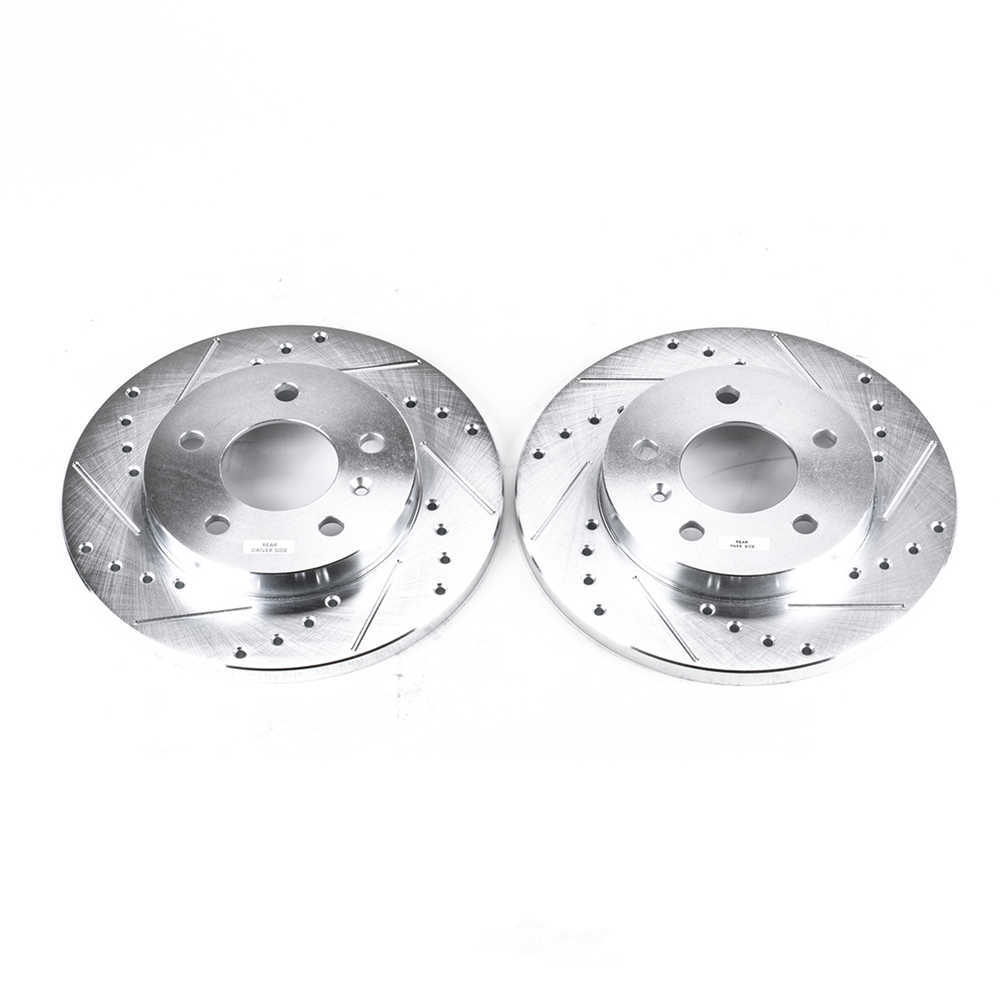 POWER STOP - Power Stop - Rear Drilled, Slotted and Zinc Plated Brake Rotor Pair - Co - PWS AR8286XPR