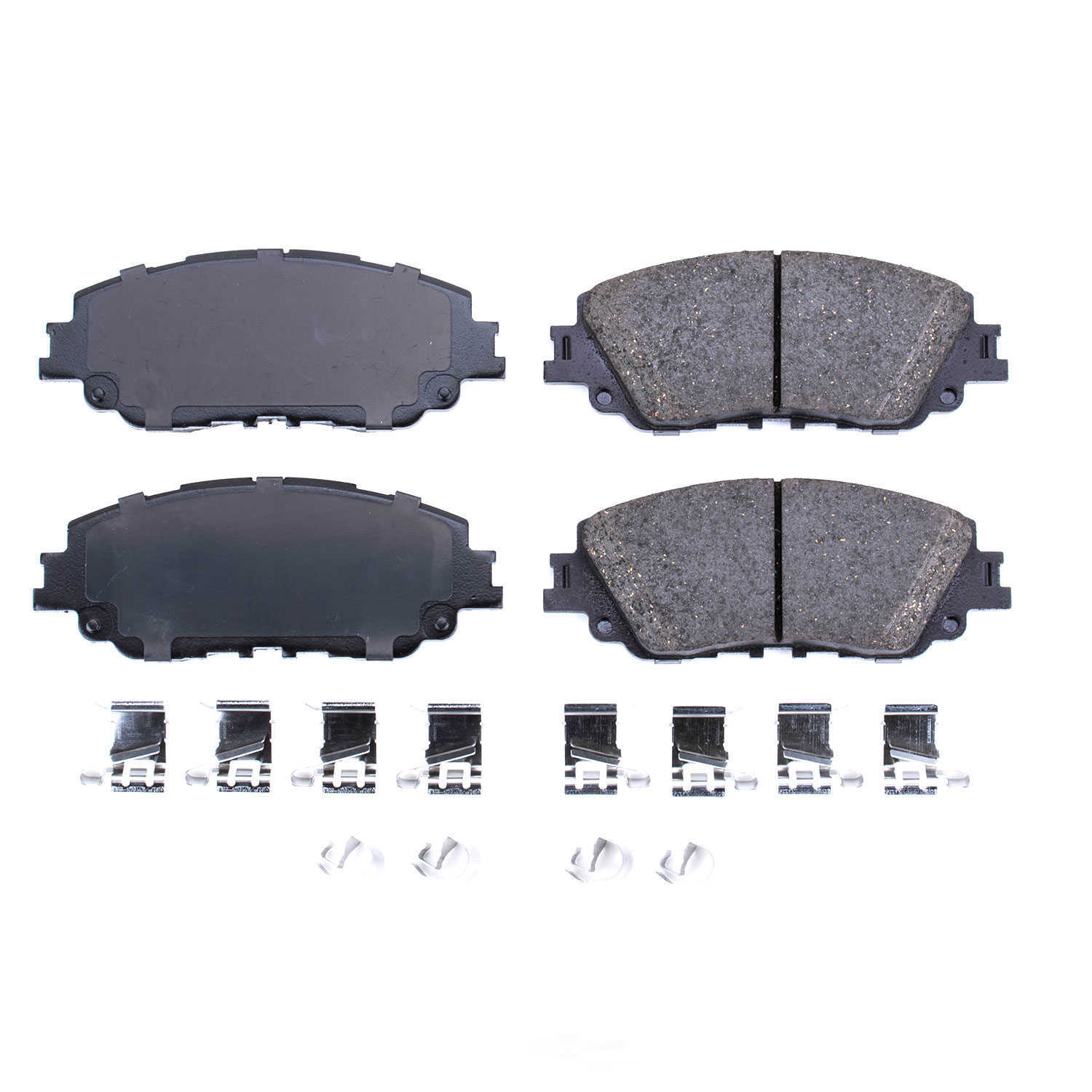 POWER STOP - Power Stop - Front Z17 Low-Dust Ceramic Brake Pads with Hardware - PWS 17-2076