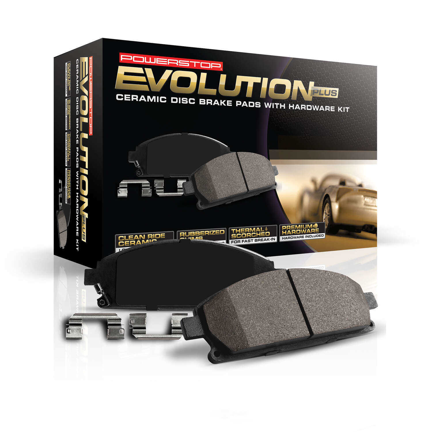 POWER STOP - Z17 Evolution Clean Ride Ceramic Brake Pads with Hardware - PWS 17-750