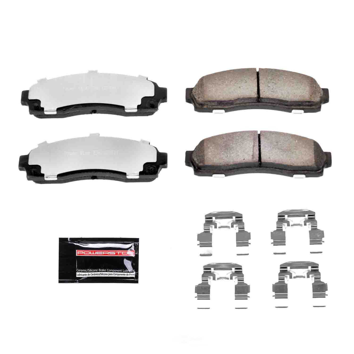 POWER STOP - Z36 Truck and Tow Carbon Fiber-Ceramic Brake Pads with Hardware - PWS Z36-833