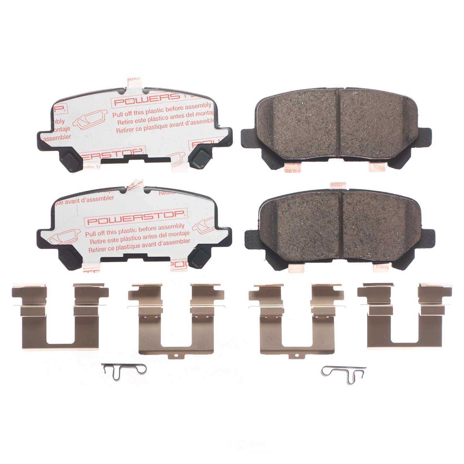 POWER STOP - Power Stop - Rear Next Gen Carbon Fiber-Ceramic Brake Pads with Hardware - PWS NXT-1281