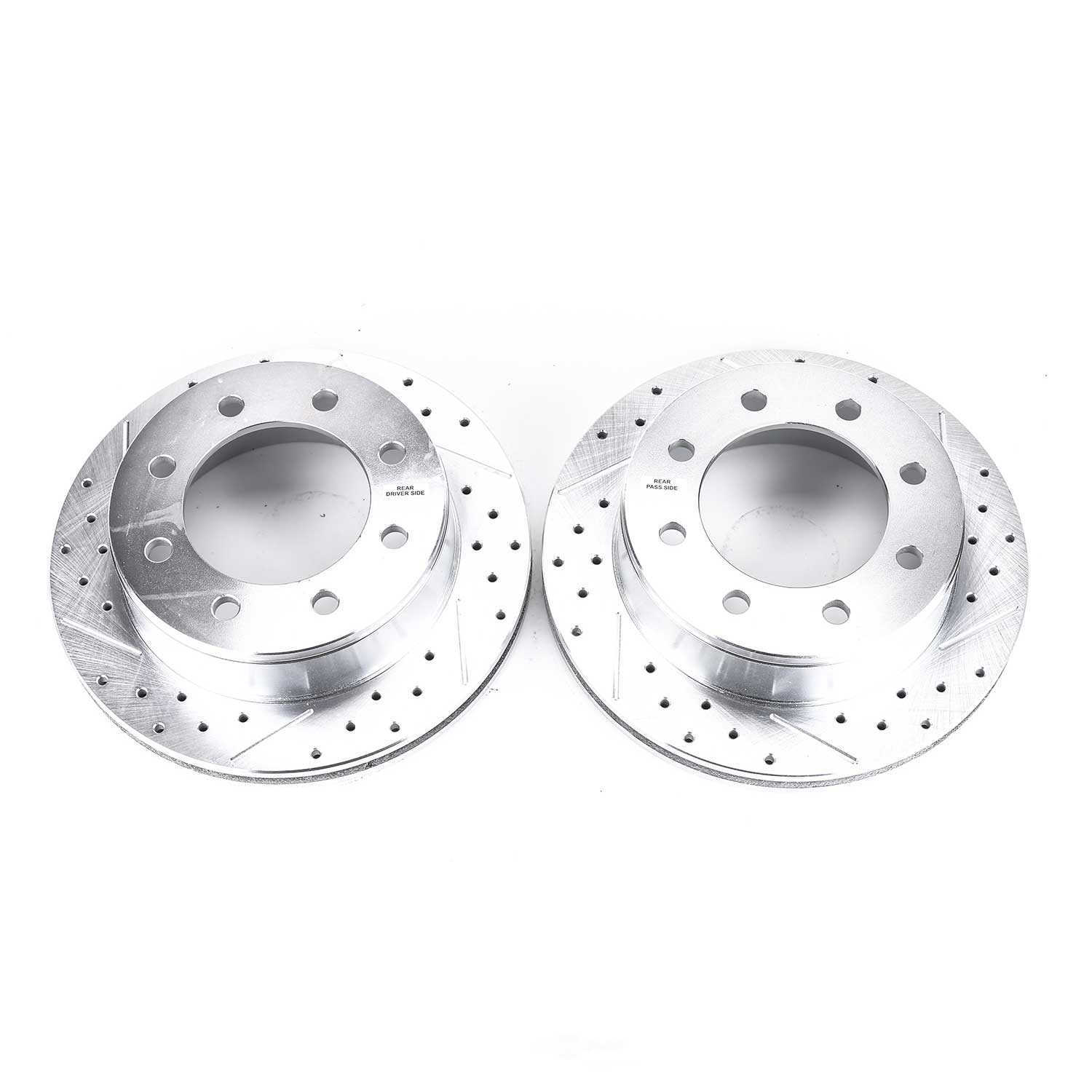POWER STOP - Power Stop - Rear Drilled, Slotted and Zinc Plated Brake Rotor Pair - Co - PWS AR8644XPR