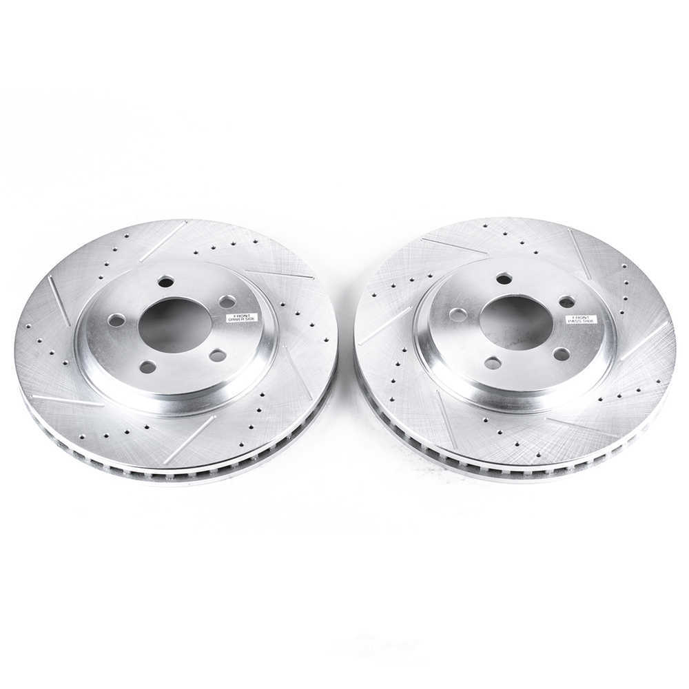 POWER STOP - Power Stop - Front Drilled, Slotted and Zinc Plated Brake Rotor Pair - C (Front) - PWS AR8171XPR