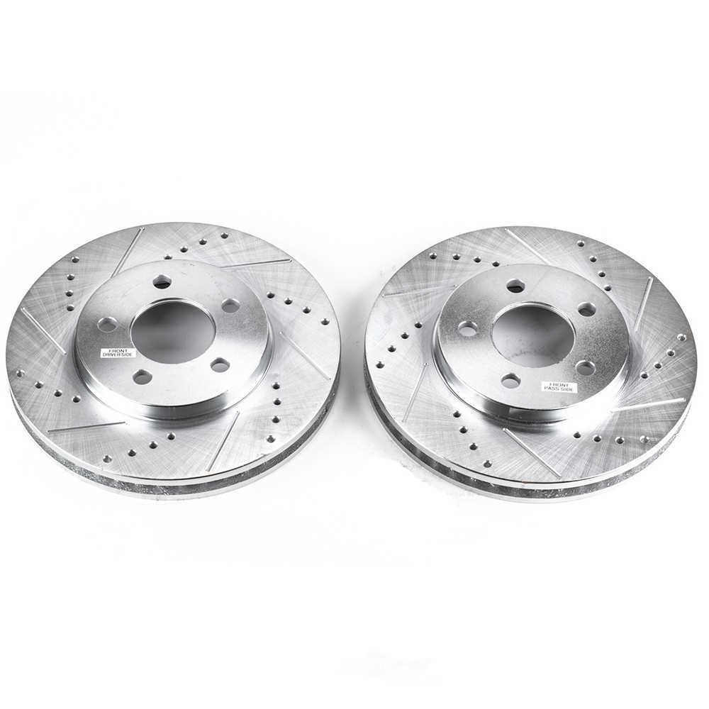 POWER STOP - Power Stop - Front Drilled, Slotted and Zinc Plated Brake Rotor Pair - C (Front) - PWS AR8173XPR