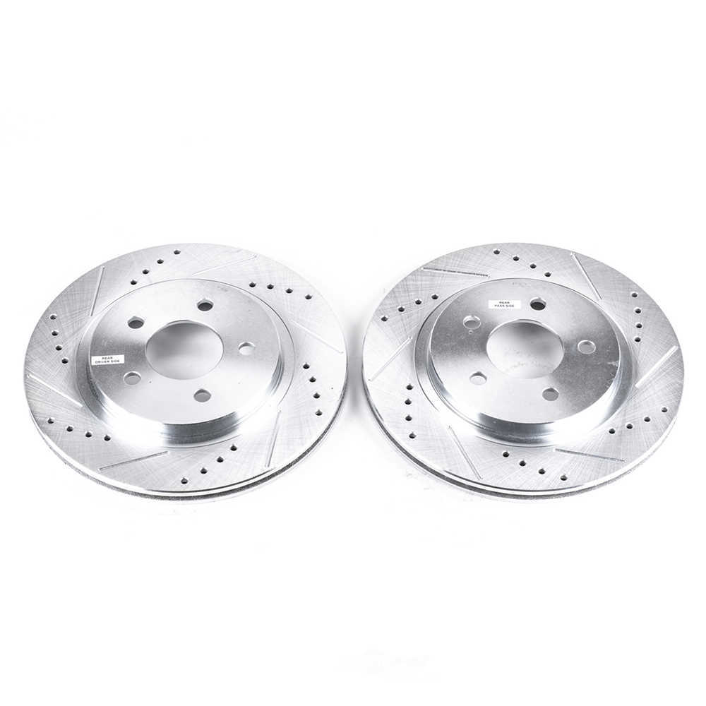POWER STOP - Power Stop - Rear Drilled, Slotted and Zinc Plated Brake Rotor Pair - Co (Rear) - PWS AR8174XPR