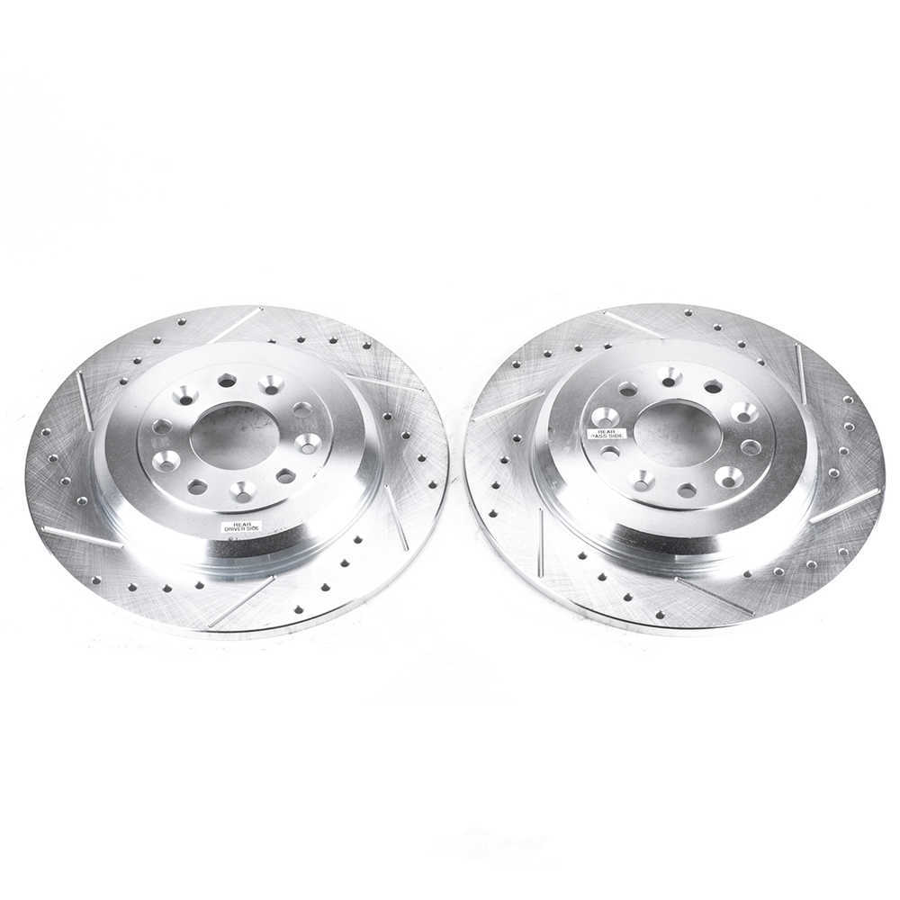 POWER STOP - Power Stop - Rear Drilled, Slotted and Zinc Plated Brake Rotor Pair - Co (Rear) - PWS AR8180XPR