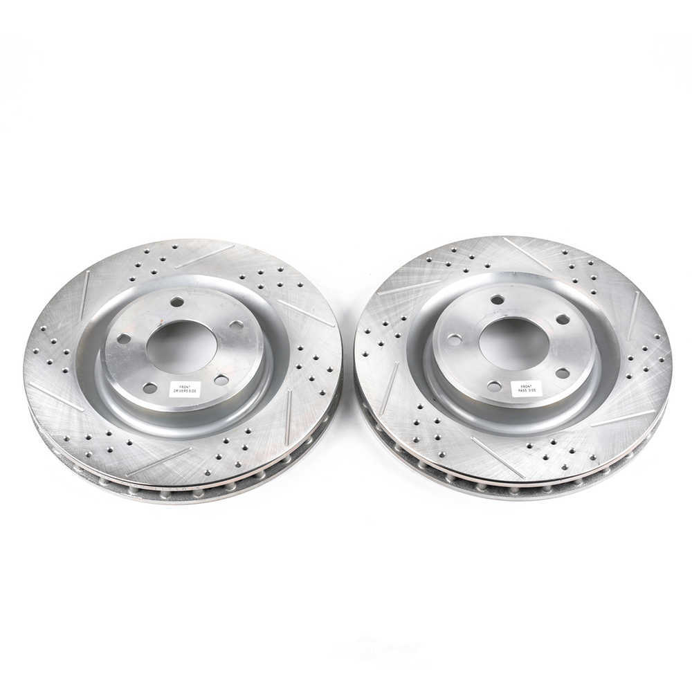POWER STOP - Power Stop - Front Drilled, Slotted and Zinc Plated Brake Rotor Pair - C (Front) - PWS AR82101XPR