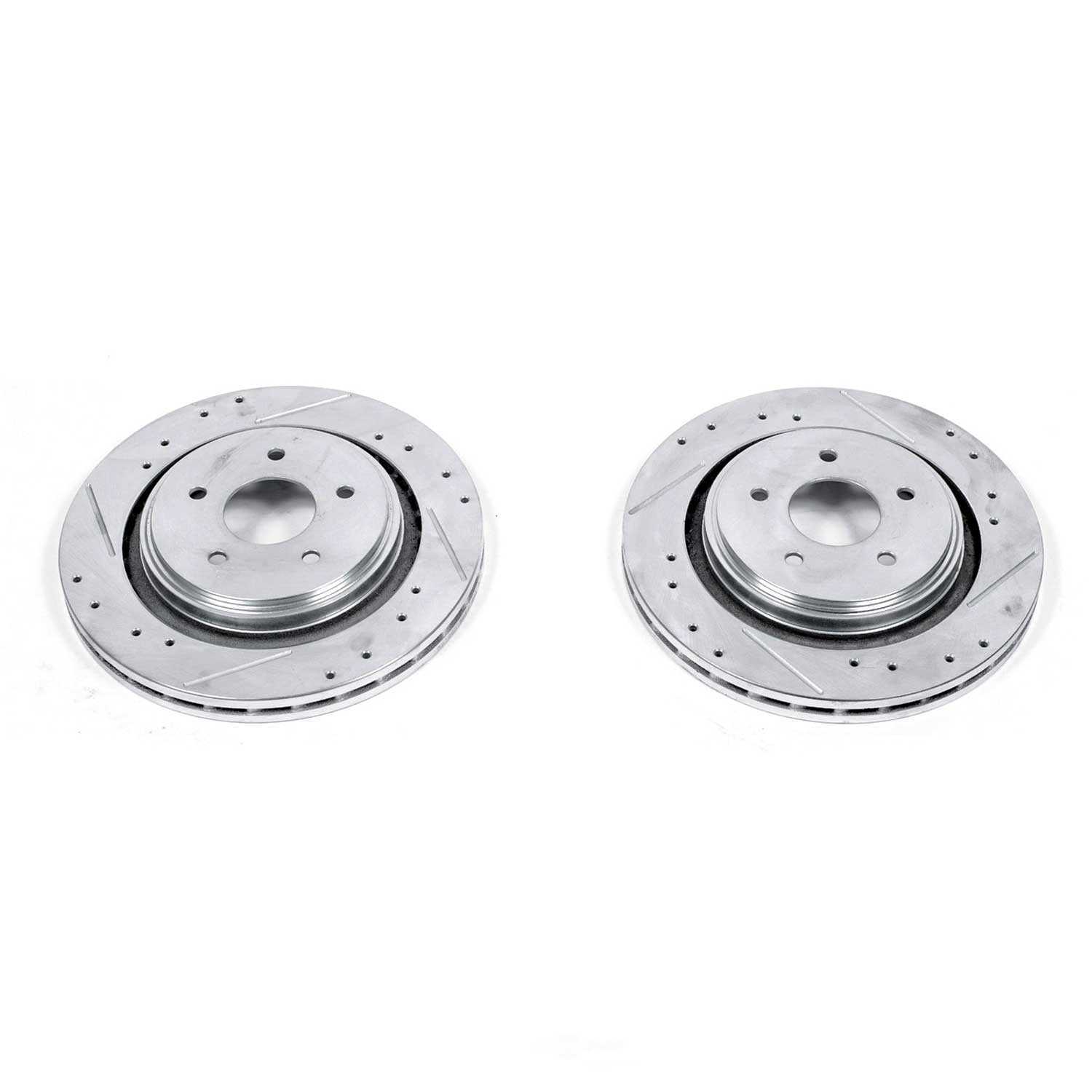 POWER STOP - Power Stop - Rear Drilled, Slotted and Zinc Plated Brake Rotor Pair - Co (Rear) - PWS AR82115XPR