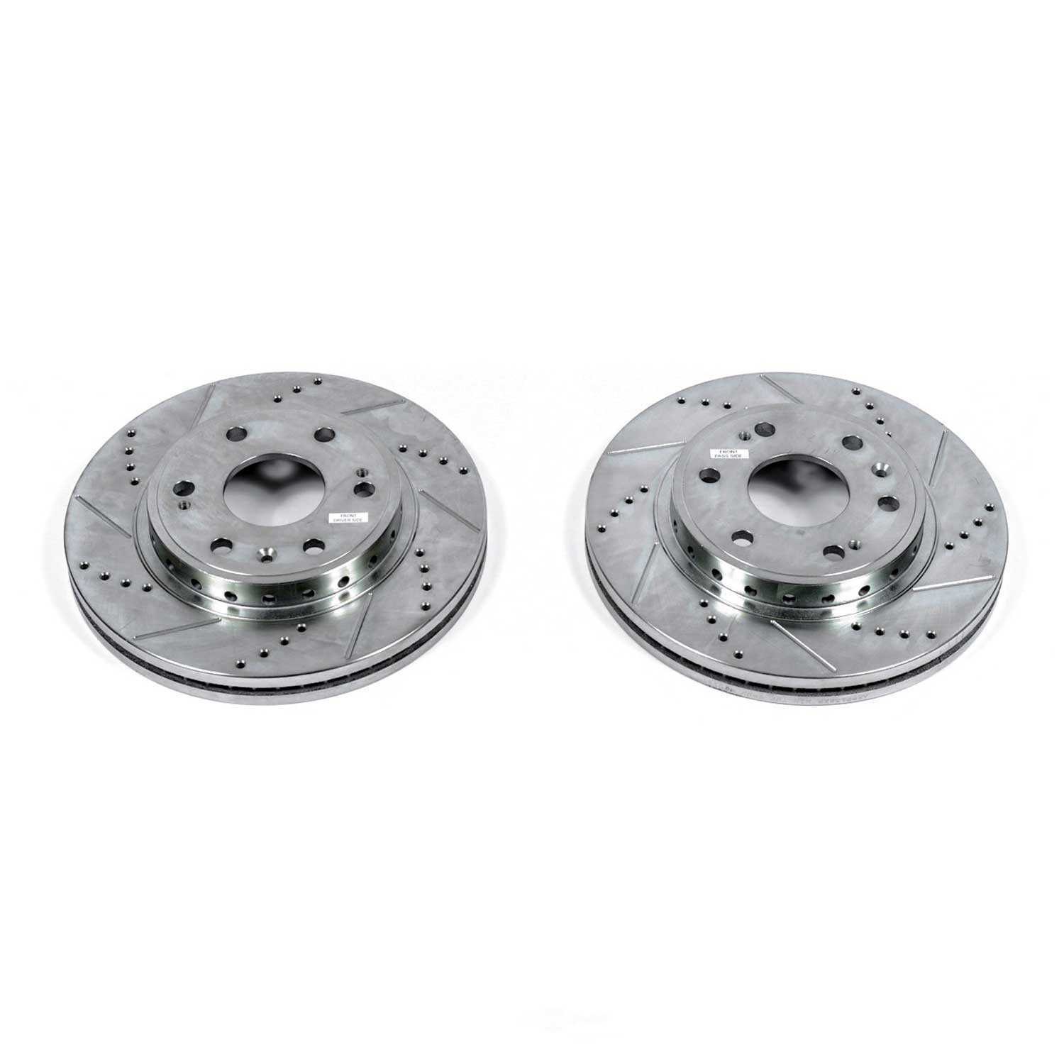 POWER STOP - Power Stop - Front Drilled, Slotted and Zinc Plated Brake Rotor Pair - C (Front) - PWS AR82132XPR
