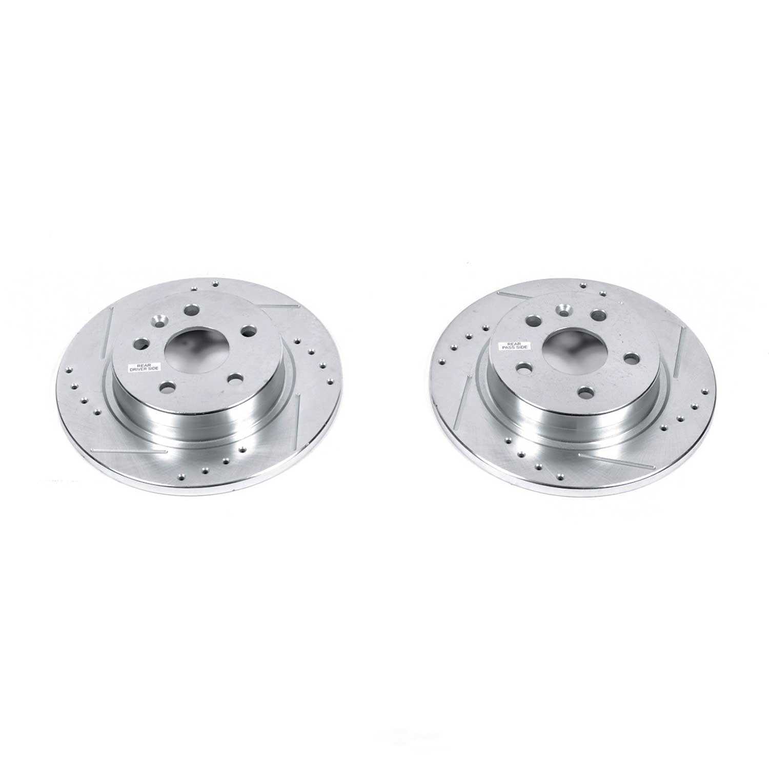 POWER STOP - Power Stop - Rear Drilled, Slotted and Zinc Plated Brake Rotor Pair - Co (Rear) - PWS AR82144XPR