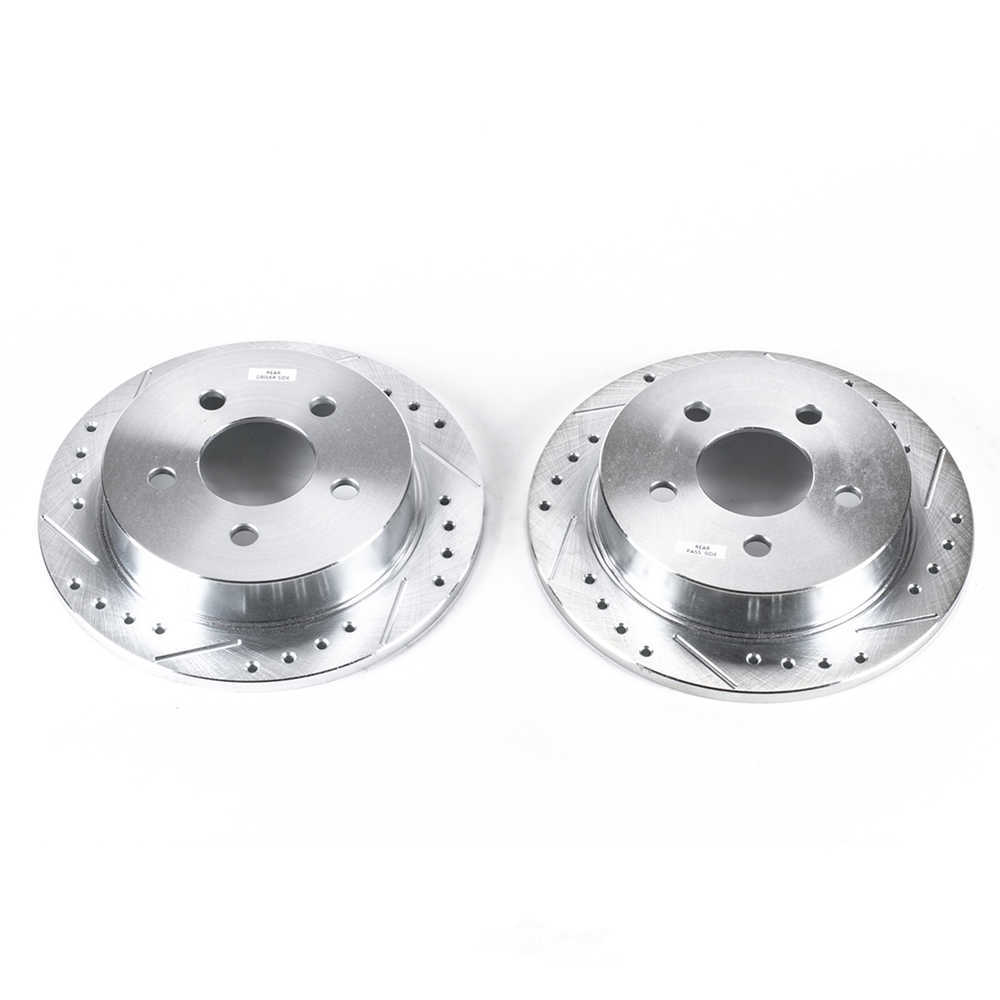 POWER STOP - Power Stop - Rear Drilled, Slotted and Zinc Plated Brake Rotor Pair - Co - PWS AR8258XPR