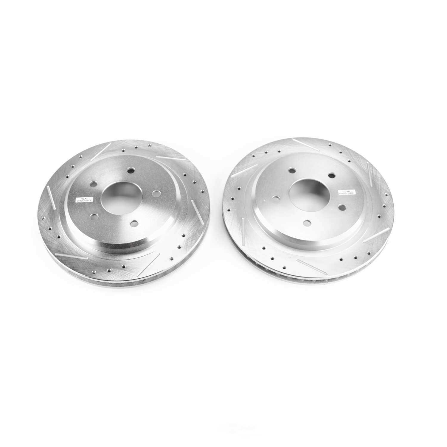 POWER STOP - Power Stop - Rear Drilled, Slotted and Zinc Plated Brake Rotor Pair - Co (Rear) - PWS AR8261XPR