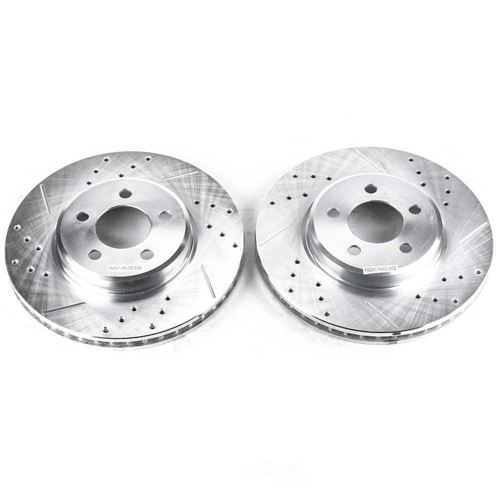 POWER STOP - Power Stop - Front Drilled, Slotted and Zinc Plated Brake Rotor Pair - C (Front) - PWS AR8358XPR