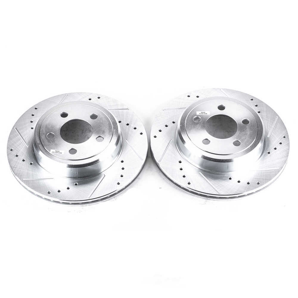 POWER STOP - Power Stop - Rear Drilled, Slotted and Zinc Plated Brake Rotor Pair - Co - PWS AR8362XPR