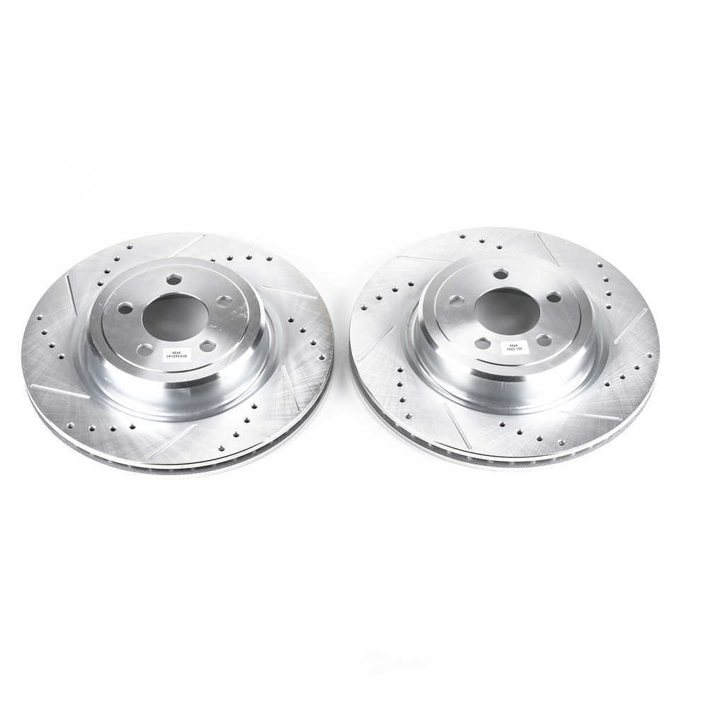 POWER STOP - Power Stop - Rear Drilled, Slotted and Zinc Plated Brake Rotor Pair - Co (Rear) - PWS AR8371XPR