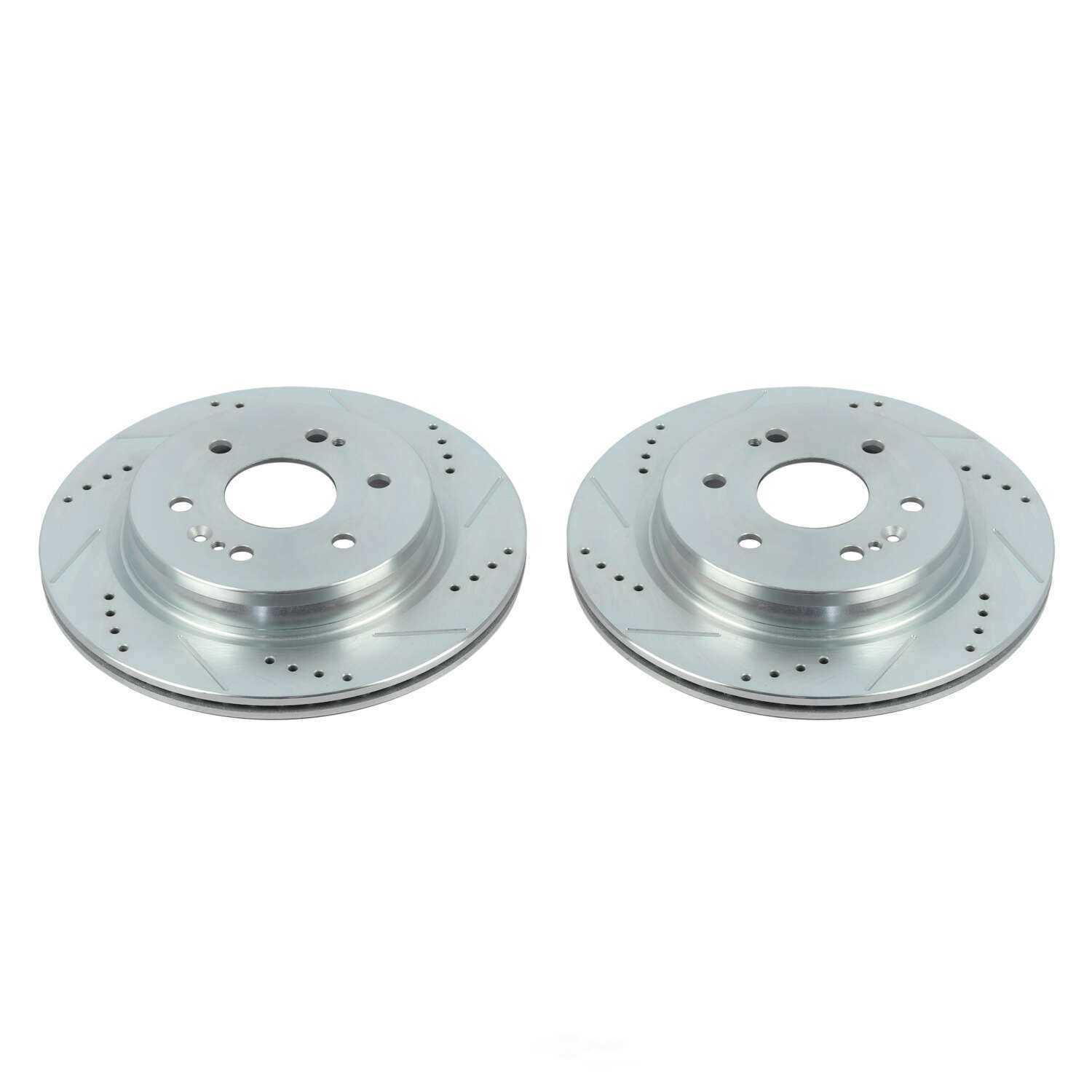 POWER STOP - Power Stop - Rear Drilled, Slotted and Zinc Plated Brake Rotor Pair - Co (Rear) - PWS AR84104XPR